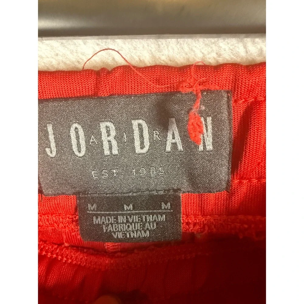 Jordan Mens Jumpman Logo Side Tape Track Pants Red Joggers Medium